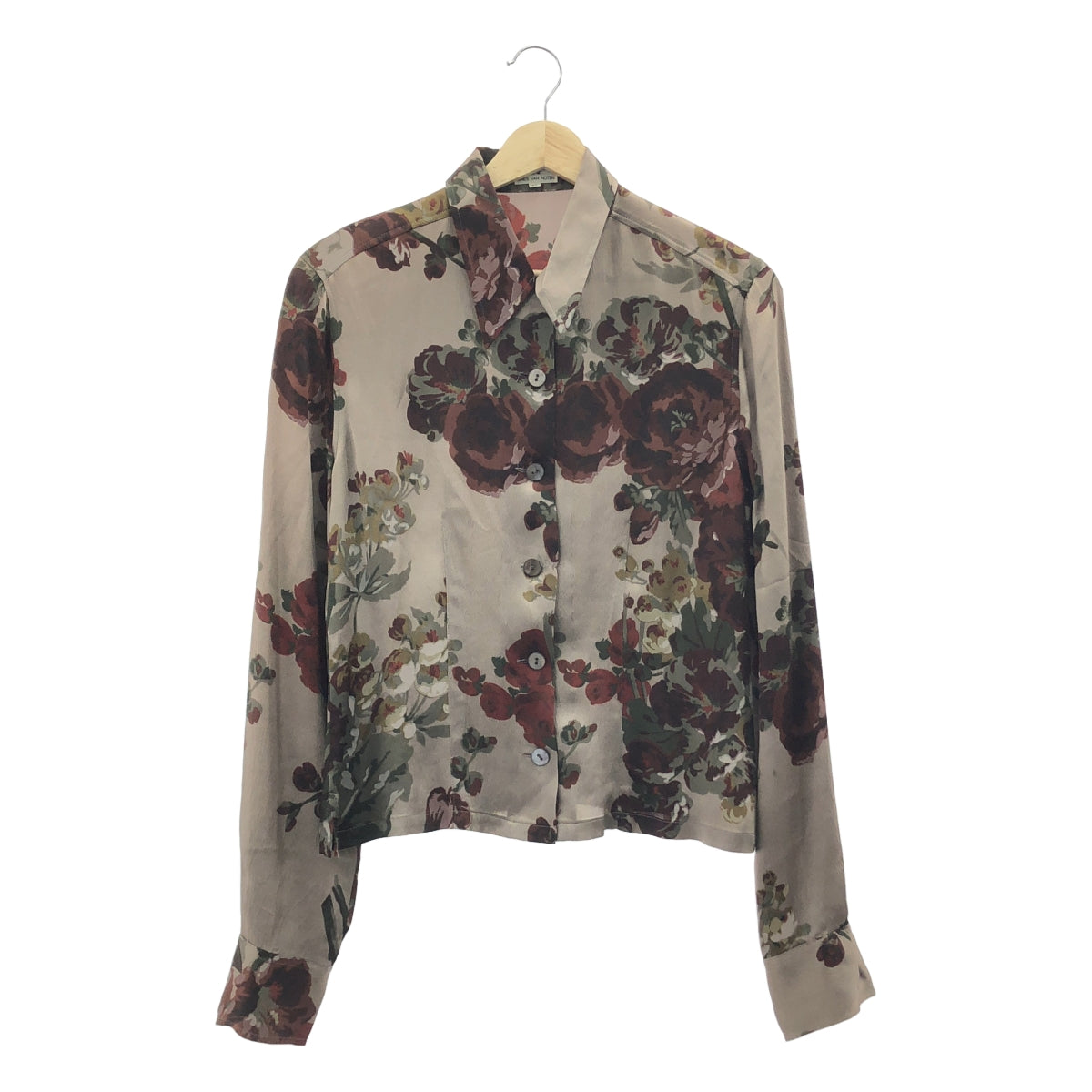 DRIES VAN NOTEN | 絲質混紡碎花襯衫 | 尺寸 38 | 紅色 | 女款