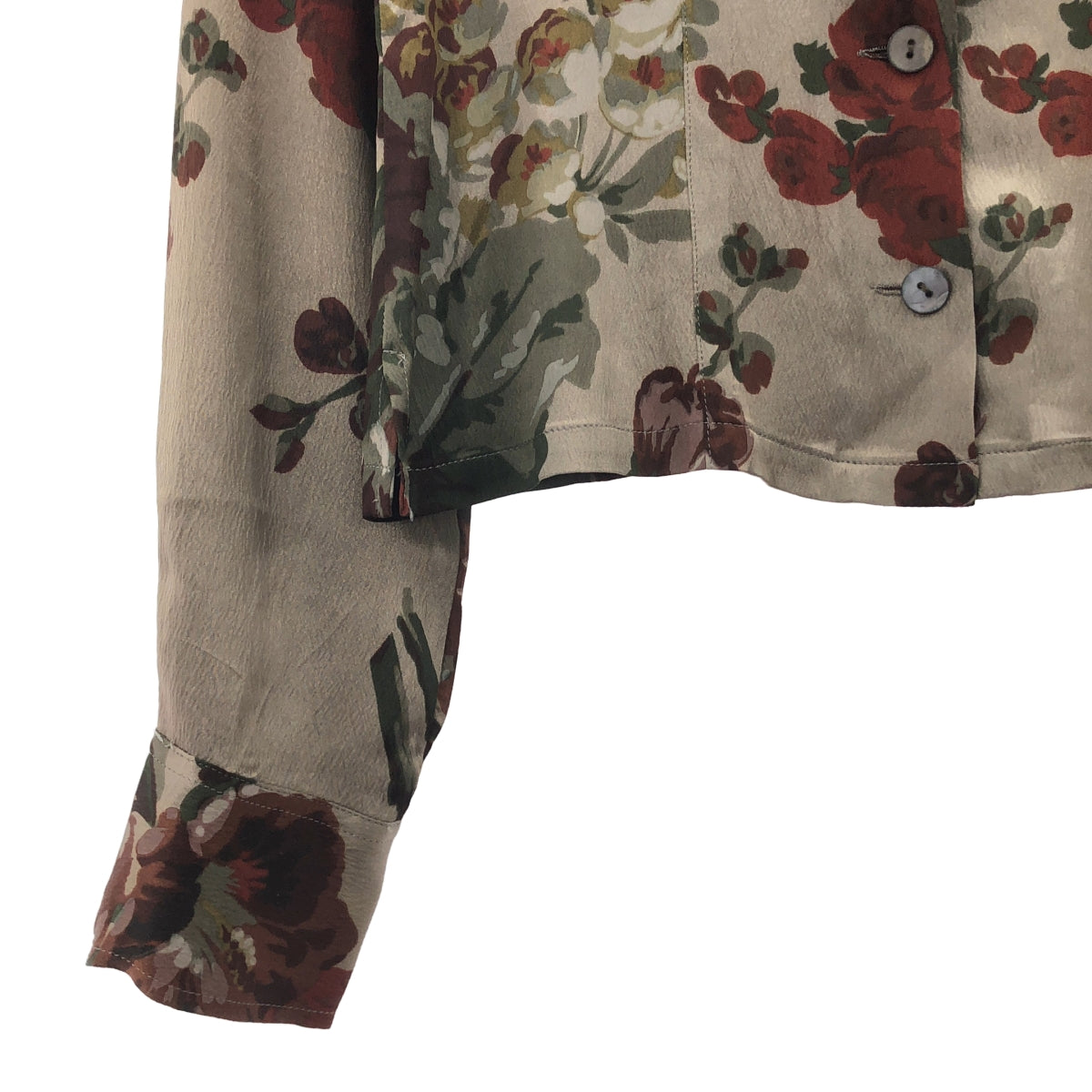 DRIES VAN NOTEN | 絲質混紡碎花襯衫 | 尺寸 38 | 紅色 | 女款