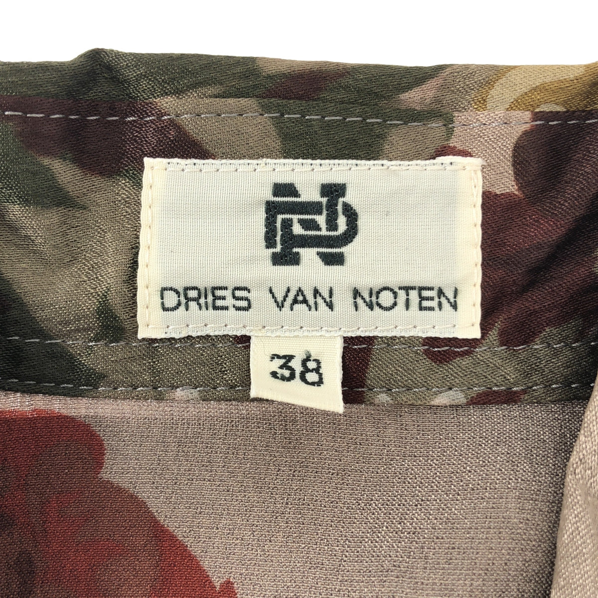 DRIES VAN NOTEN | 絲質混紡碎花襯衫 | 尺寸 38 | 紅色 | 女款