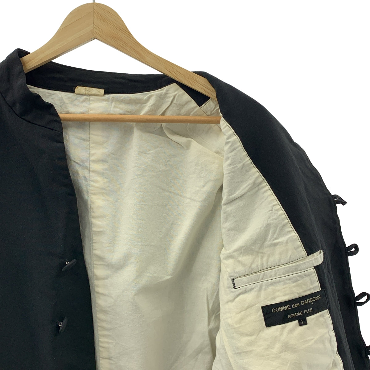 COMME des GARCONS HOMME PLUS / コムデギャルソンオムプリュス | 2018SS | ポリエステル縮絨 マオカラー チャイナジャケット | L | ブラック | メンズ