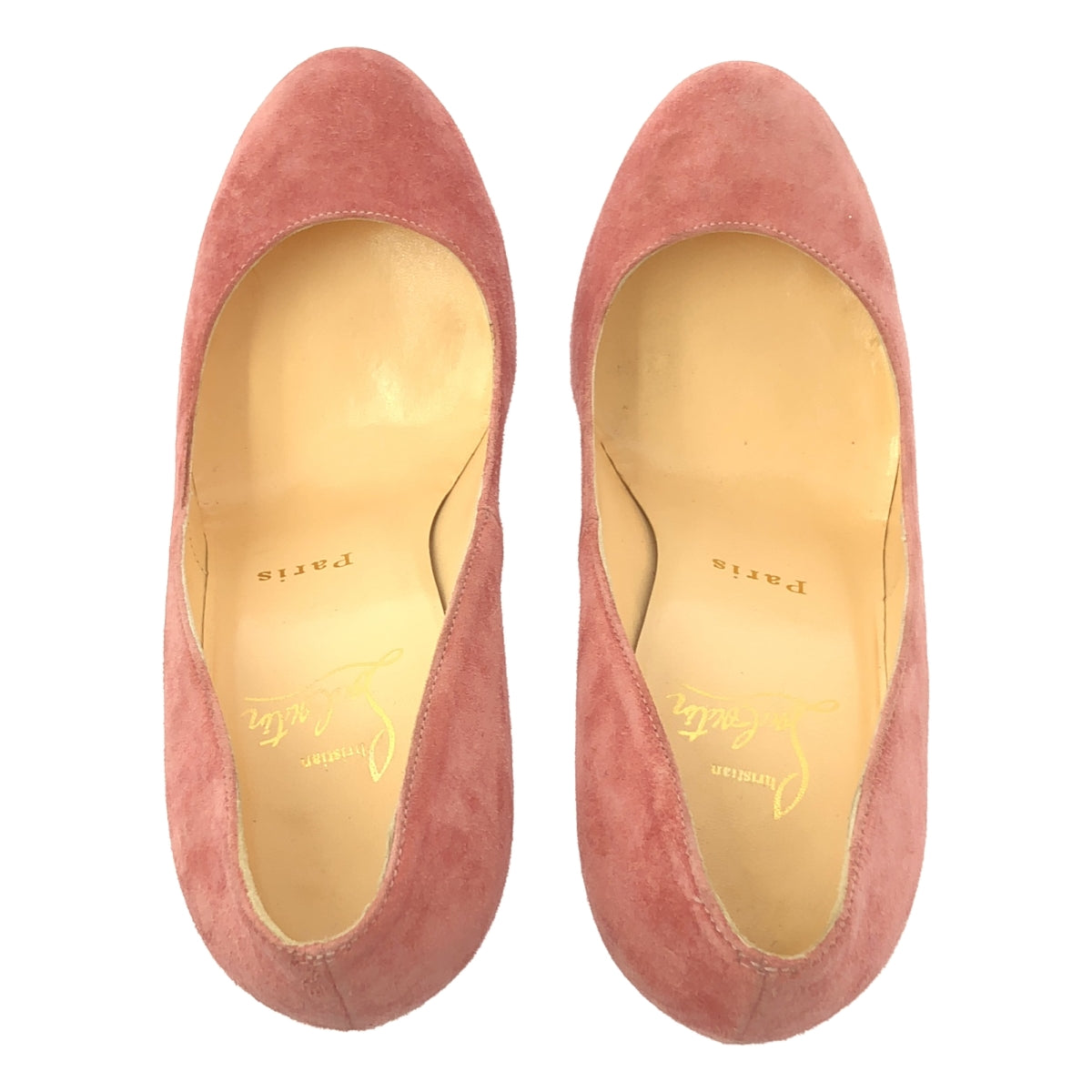 【美品】  Christian Louboutin / クリスチャンルブタン | ラウンドトゥ スエード パンプス | 35.5 | ピンク | レディース