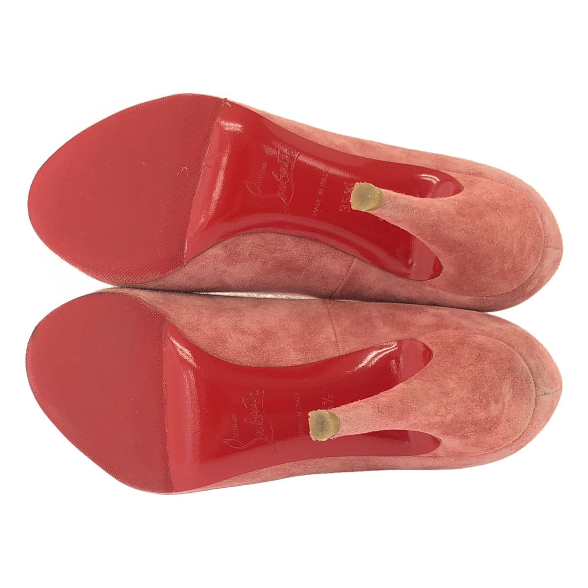 【美品】  Christian Louboutin / クリスチャンルブタン | ラウンドトゥ スエード パンプス | 35.5 | ピンク | レディース
