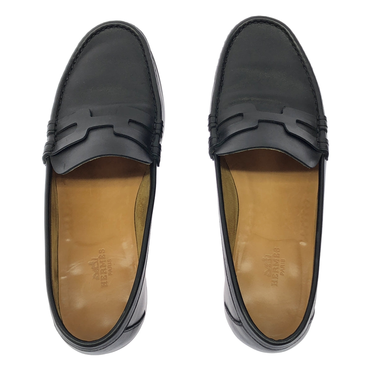 [狀況極佳] 愛馬仕 | KENNEDY 小牛皮莫卡辛樂福鞋 | 尺寸 41 | 黑色 | 男款