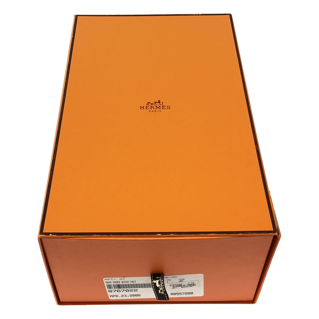 【美品】  HERMES / エルメス | KENNEDY ケネディ カーフレザー モカシン ローファー | 41 | ブラック | メンズ