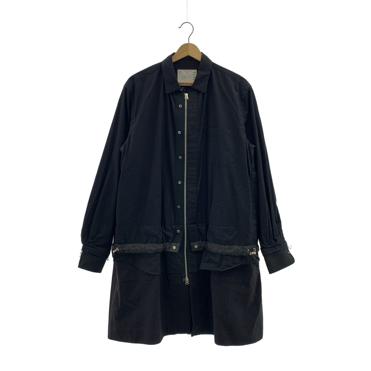 sacai / サカイ | Cotton Poplin Coat 切替 レイヤード コート | 2 |