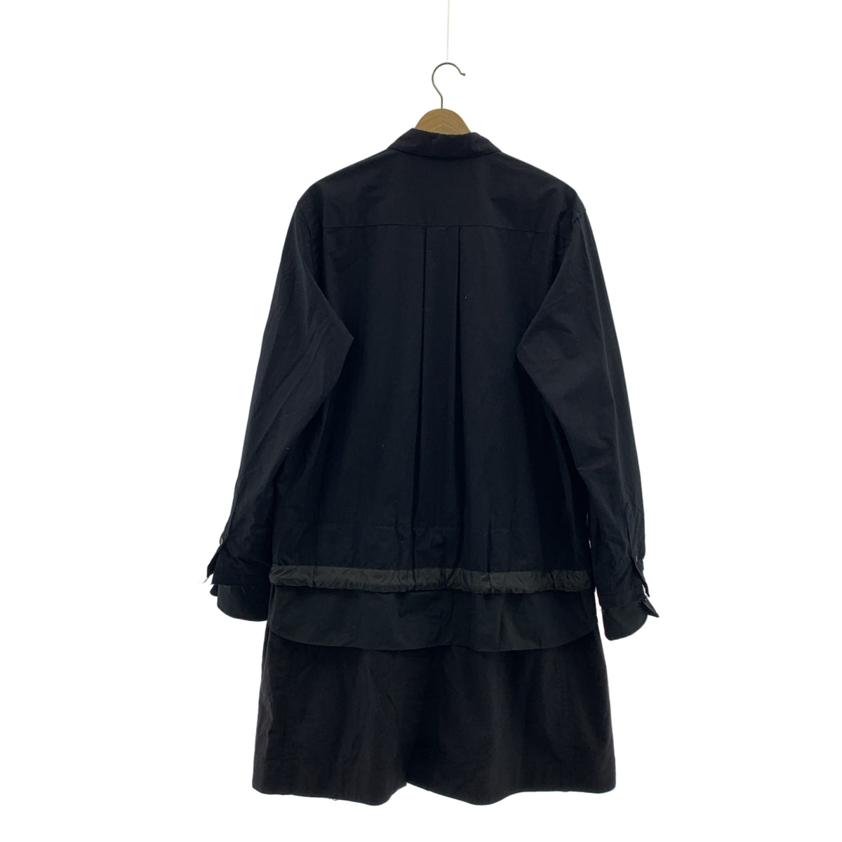 sacai / サカイ | Cotton Poplin Coat 切替 レイヤード コート | 2 |