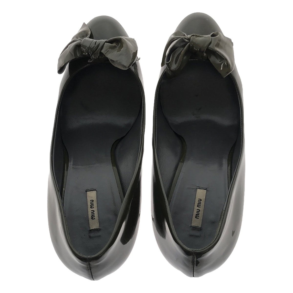 miu miu / Miu Miu | Patent Ribbon Heel Pumps | 38 1/2 | Women's