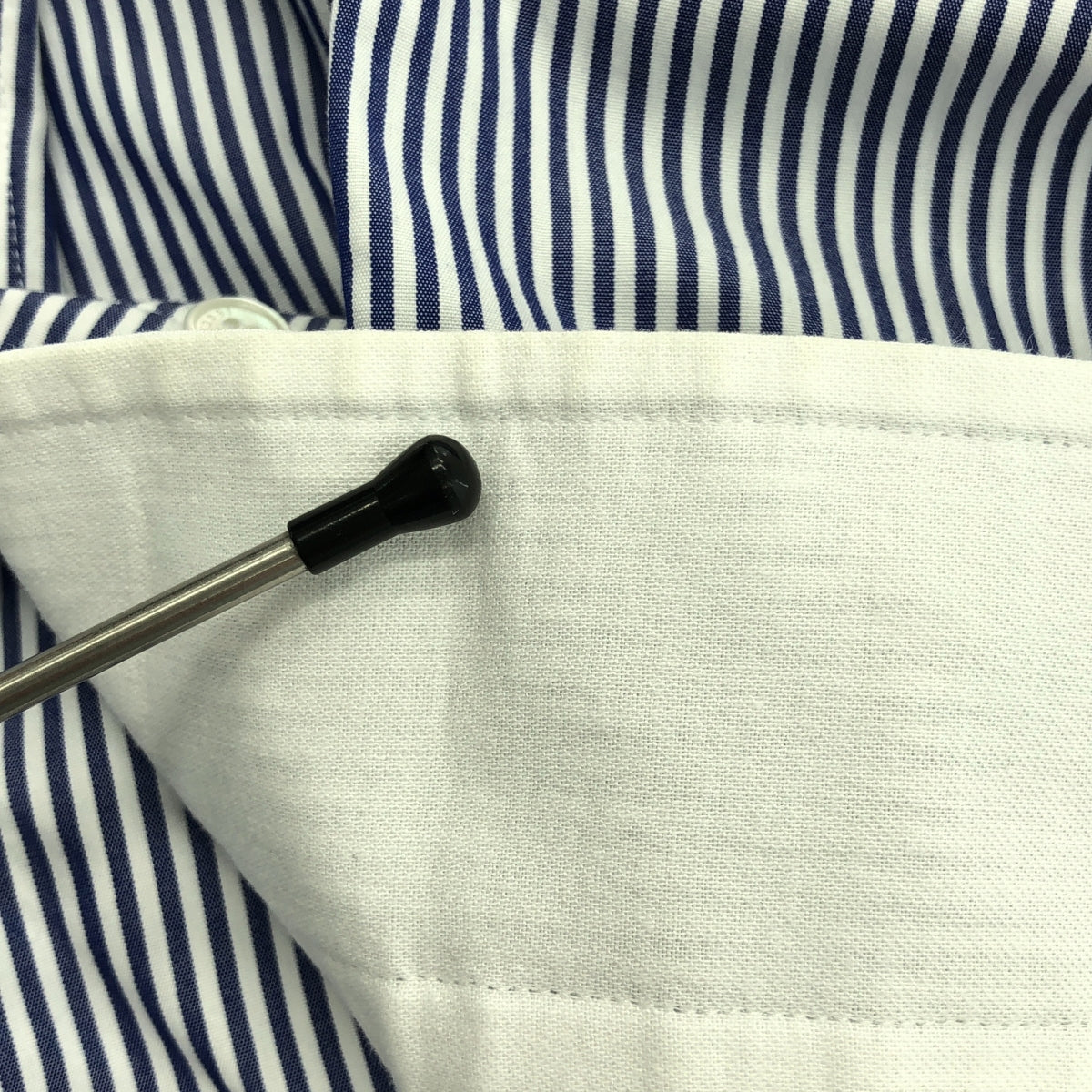 sacai / 사카이 | 스트라이프 로고 버튼 드로우 스트링 셔츠 | 2 | 남성