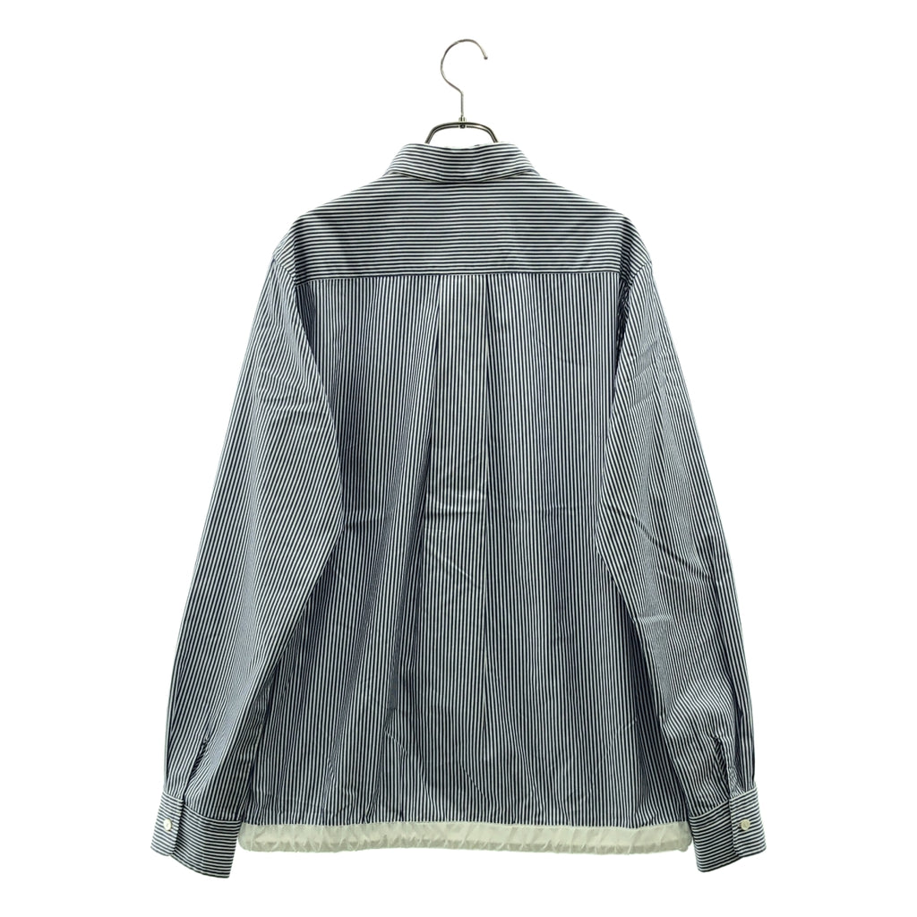 sacai / 사카이 | 스트라이프 로고 버튼 드로우 스트링 셔츠 | 2 | 남성