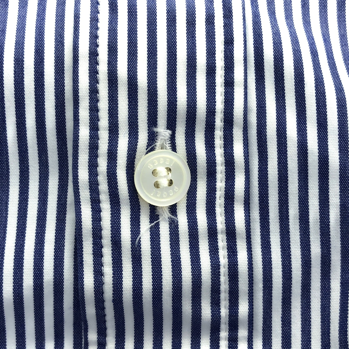 sacai / 사카이 | 스트라이프 로고 버튼 드로우 스트링 셔츠 | 2 | 남성