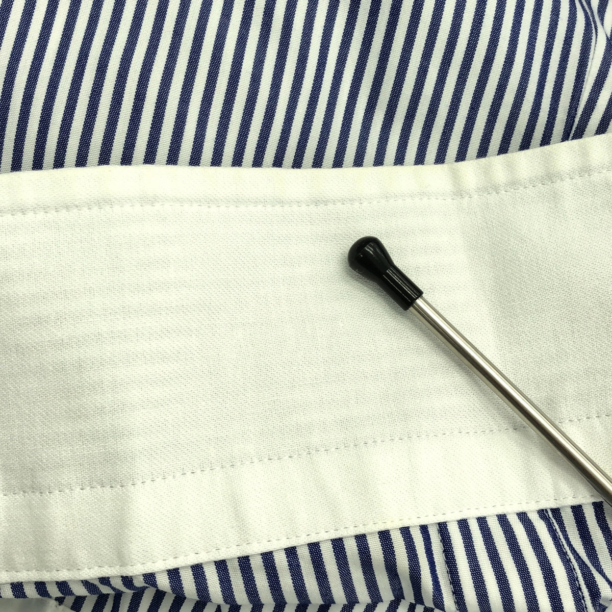 sacai / 사카이 | 스트라이프 로고 버튼 드로우 스트링 셔츠 | 2 | 남성