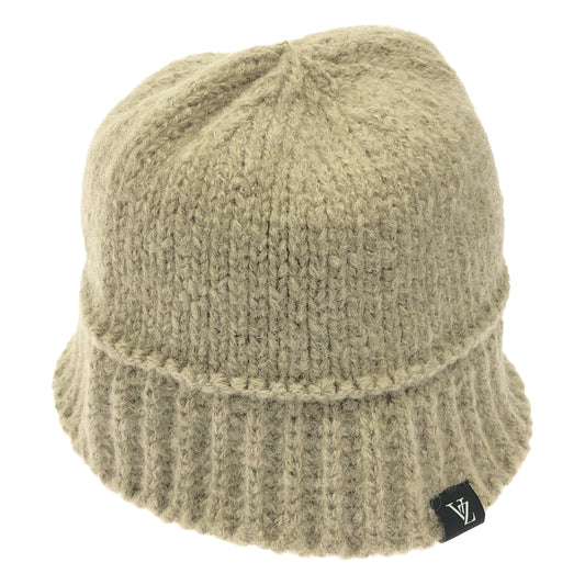 VARZAR / Bazar | Monogram Label Wool Knit Bucket Hat Knit bucket hat |