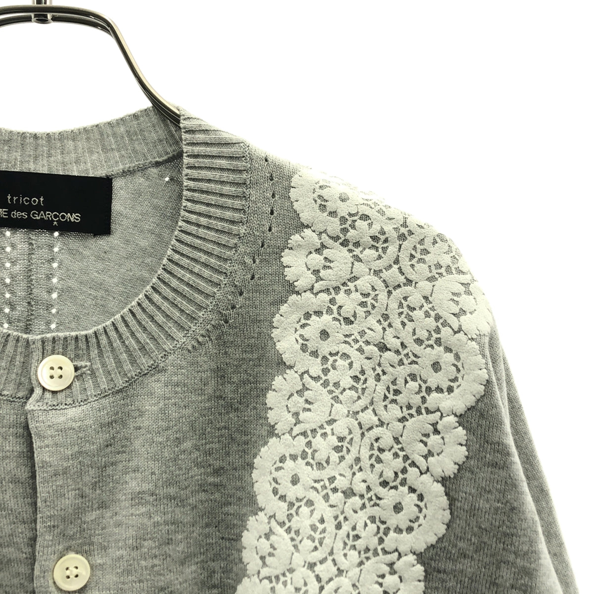 tricot COMME des GARCONS / 트리코콤 데 갤슨 | 2017SS | 코튼 프린트 크루넥 카디건 |