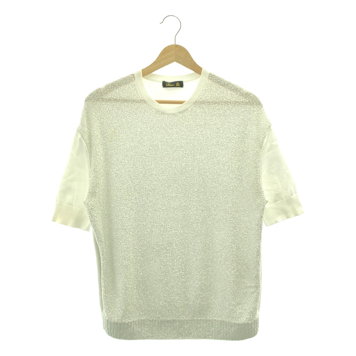 Drawer / ドゥロワー | SPRING 7G スパンコール ショートスリーブ ニット |