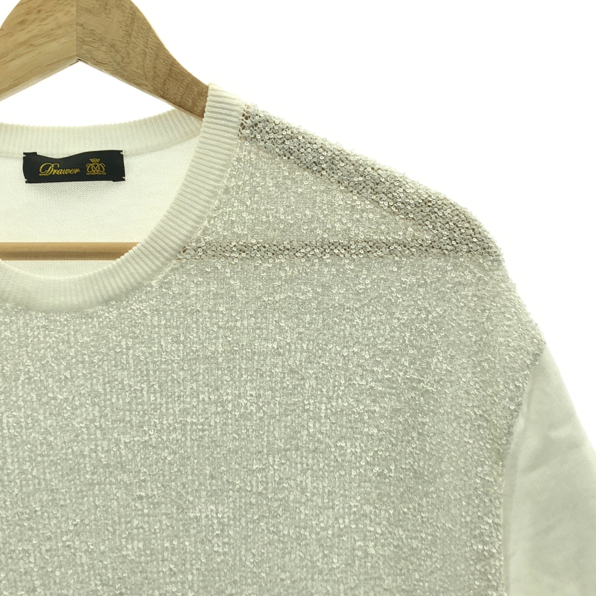 Drawer / ドゥロワー | SPRING 7G スパンコール ショートスリーブ ニット |