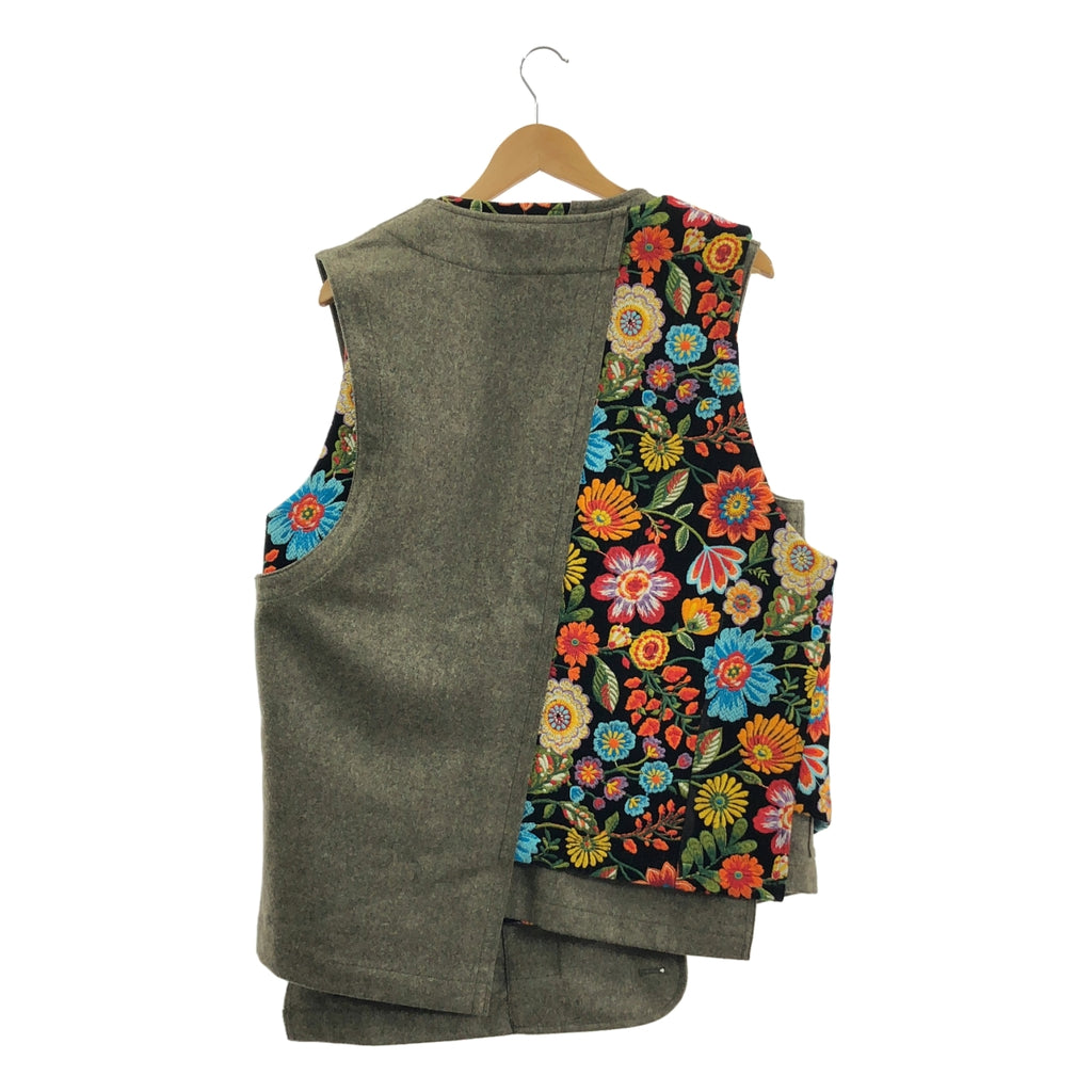COMME des GARCONS HOMME PLUS / コムデギャルソンオムプリュス | 2025AW | フローラル エンブロイダリー ドッキングジレ ベスト | XL | メンズ