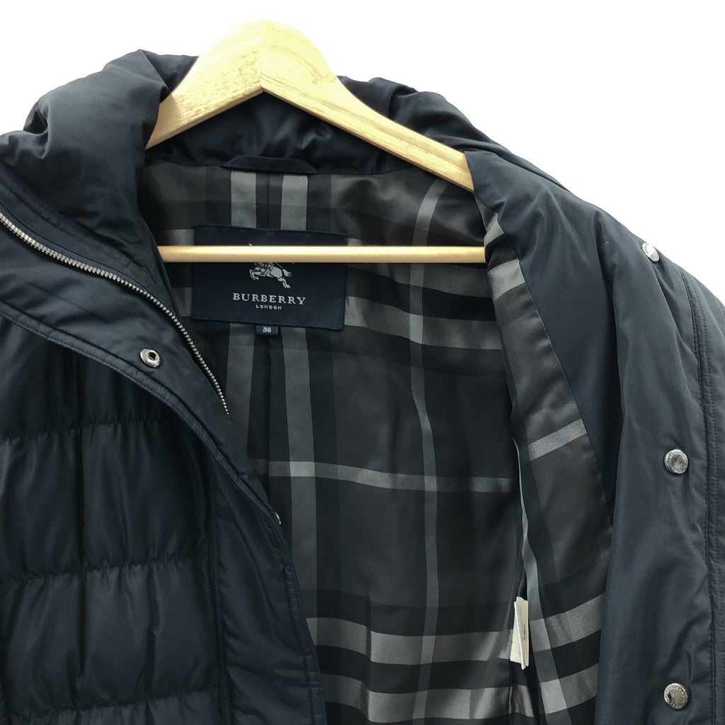 BURBERRY LONDON | 立領束帶羽絨大衣，配 Nova 格紋襯裡 | 尺寸 38 |
