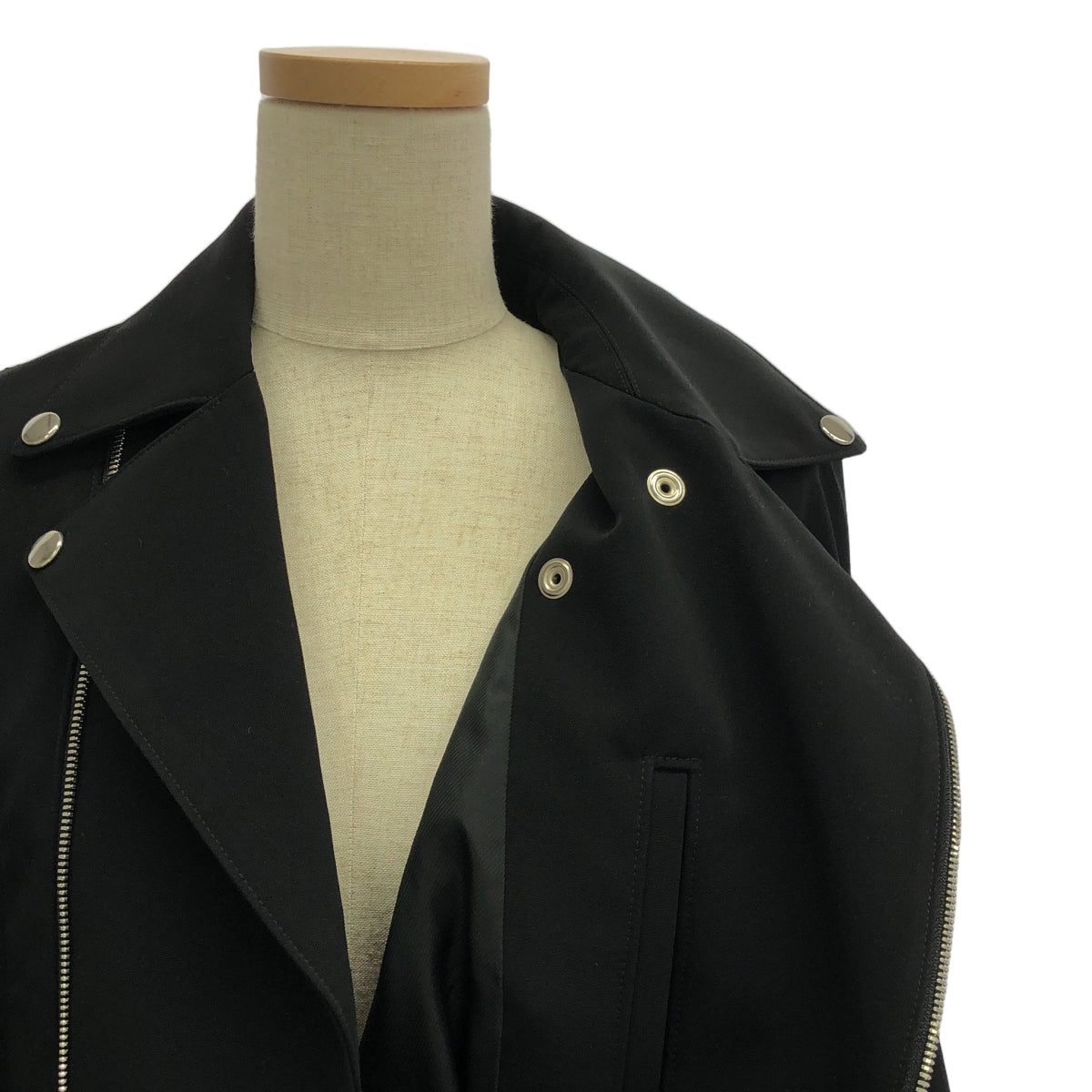 noir kei ninomiya / 느와르 케이니노미야 | 2019SS | 시스루 전환 라이더스 재킷 | M | 블랙 | 여성