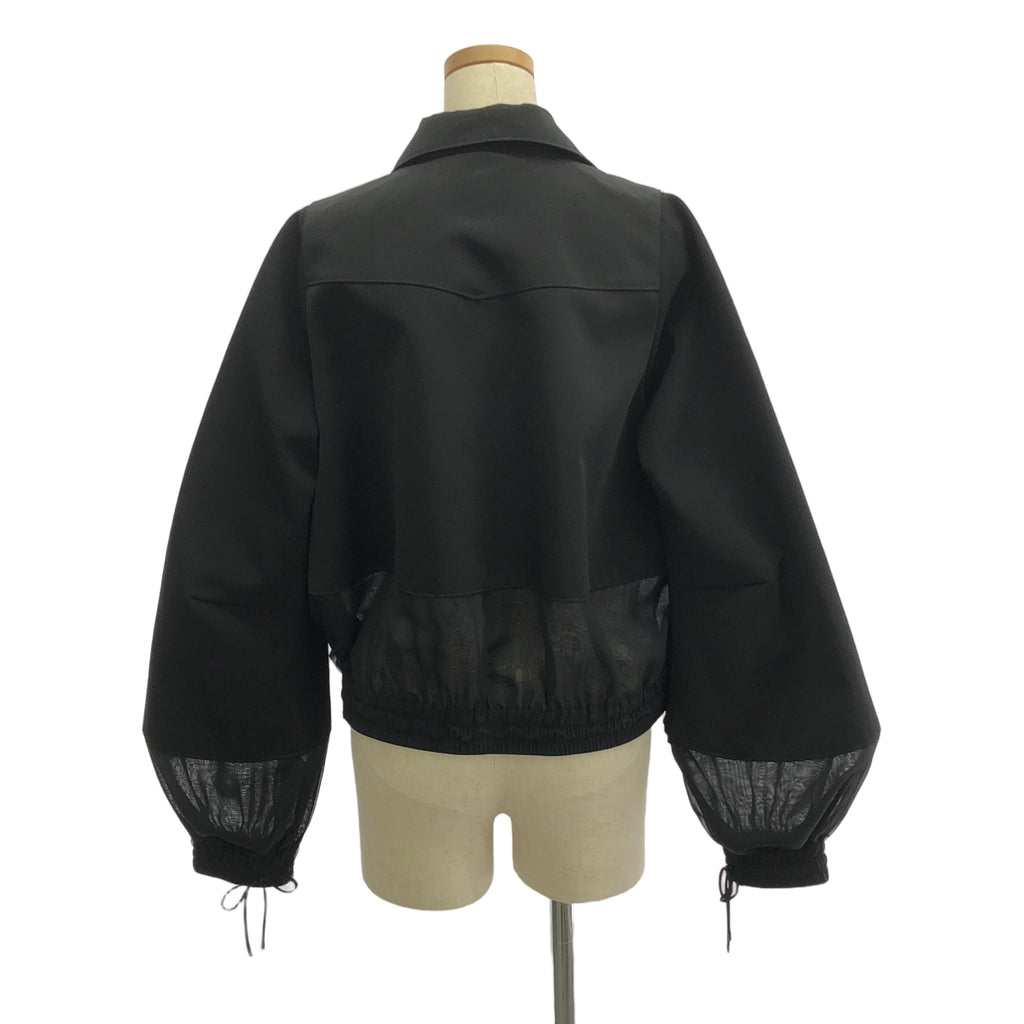 noir kei ninomiya / Noir Kei Ninomiya | 2019SS | 透視可切換騎士外套 | M | 黑色 | 女款
