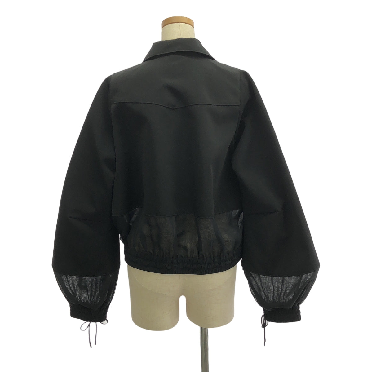 noir kei ninomiya / 느와르 케이니노미야 | 2019SS | 시스루 전환 라이더스 재킷 | M | 블랙 | 여성