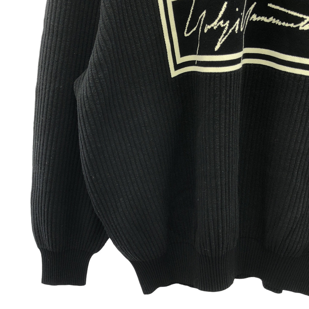 Y-3 / ワイスリー | U TECH KNIT CREW SWEATER リブニット | L | ブラック/ホワイト | メンズ