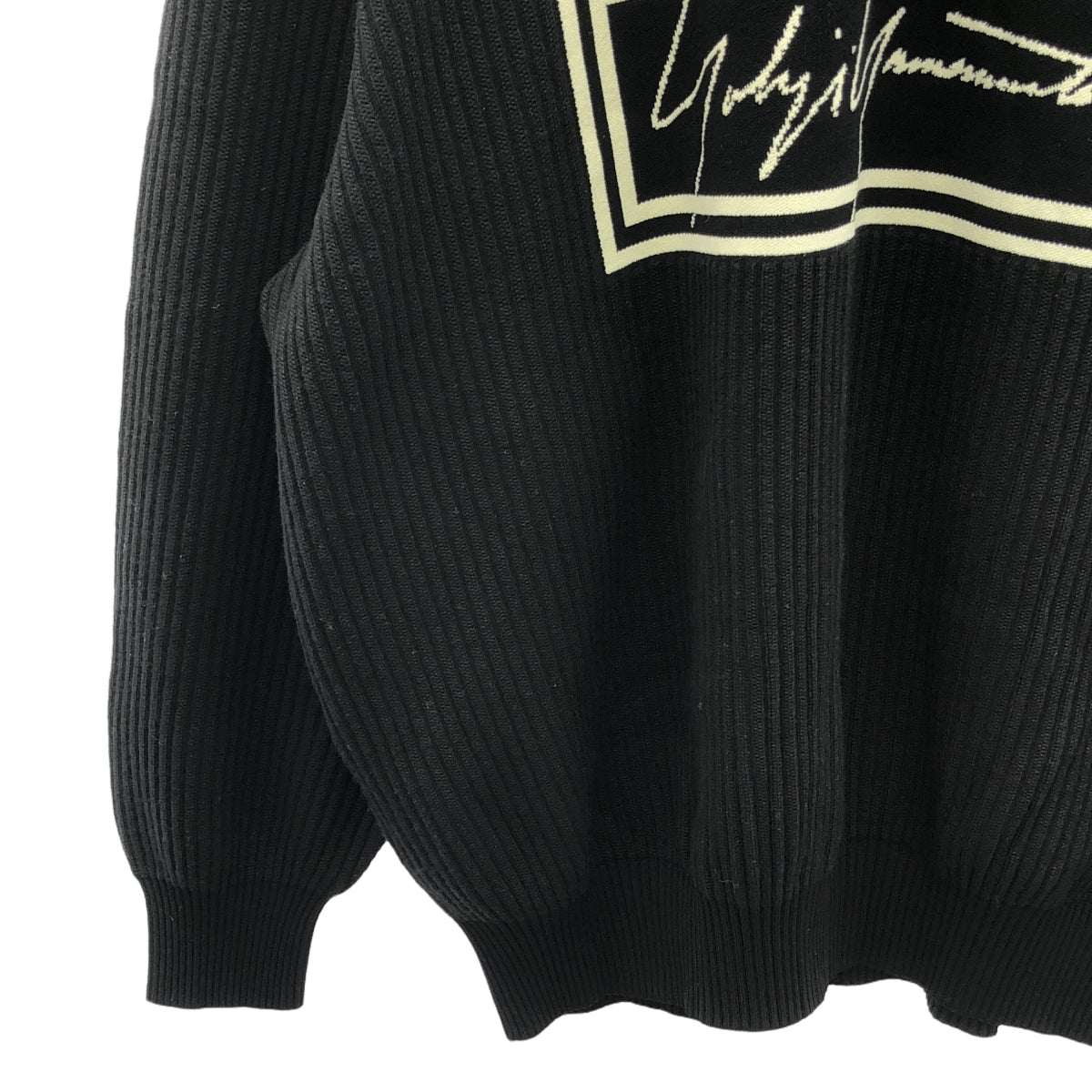 Y-3 / ワイスリー | U TECH KNIT CREW SWEATER リブニット | L | ブラック/ホワイト | メンズ