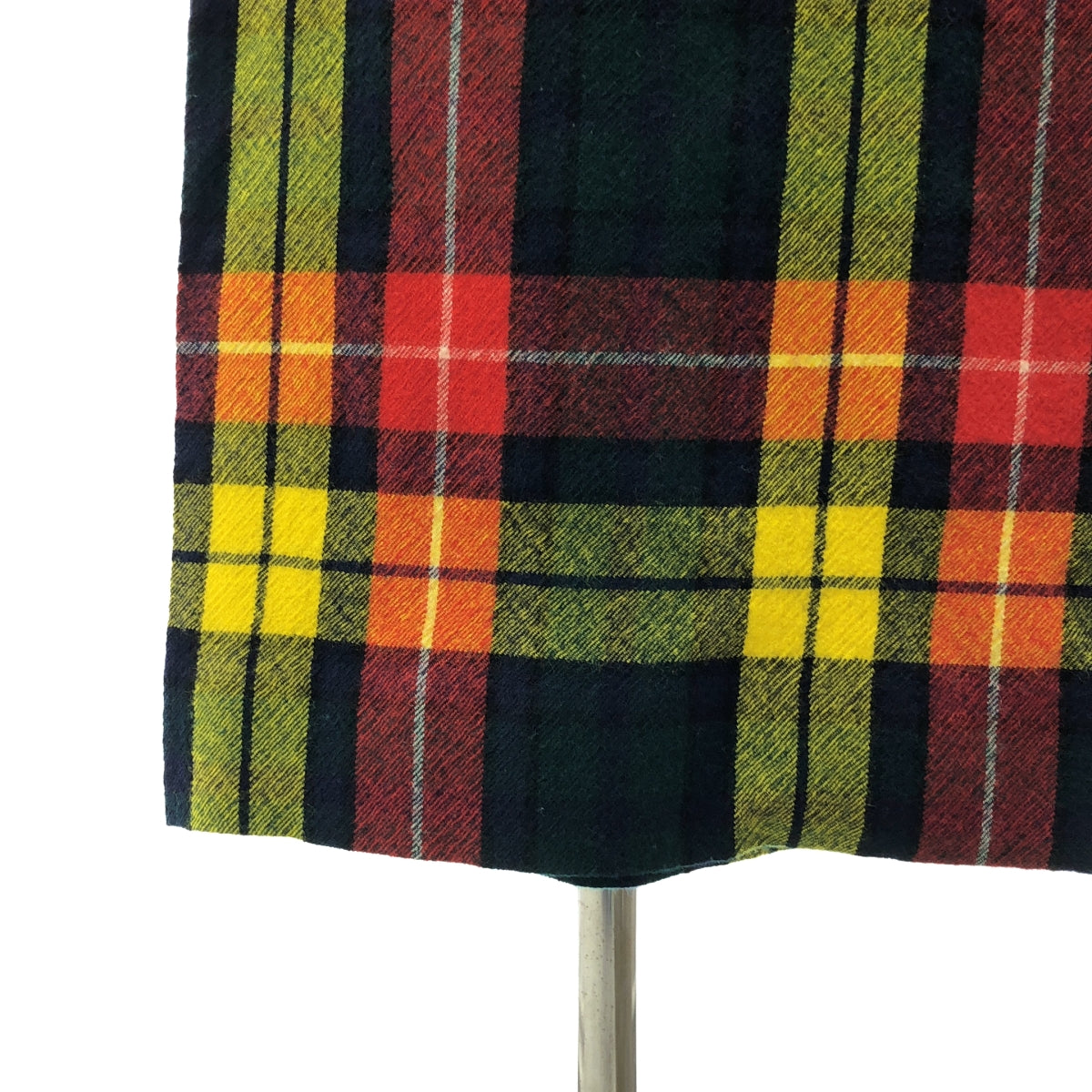 tricot COMME des GARÇONS | 2011 秋冬 | 羊毛格紋褶飾裹身長裙 | M 碼 | 女款