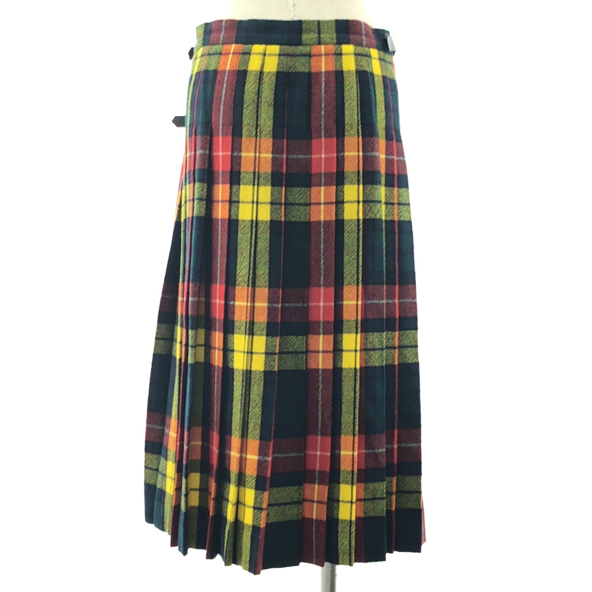 tricot COMME des GARÇONS | 2011 秋冬 | 羊毛格紋褶飾裹身長裙 | M 碼 | 女款