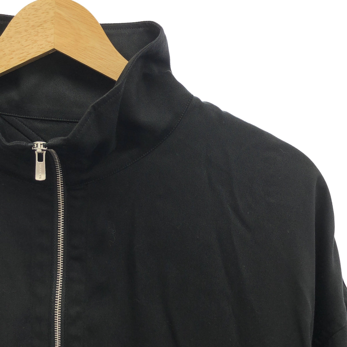 GALERIE VIE | 2023 秋冬復古斜紋拉鍊套頭衫 | F 碼 | 黑色 | 男款