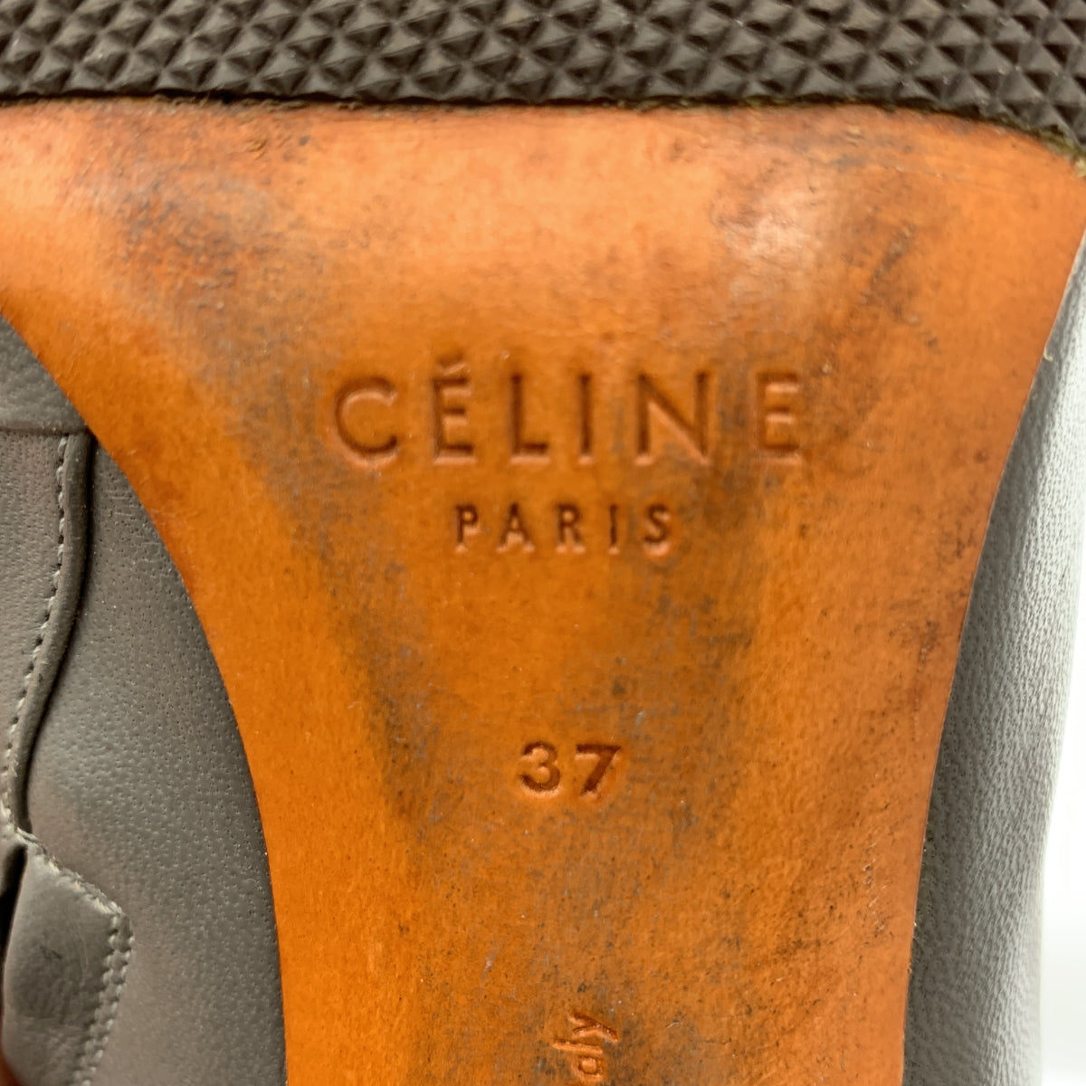 CELINE / セリーヌ | フィービー期 レザー アンクルヒールブーツ | 37 | レディース