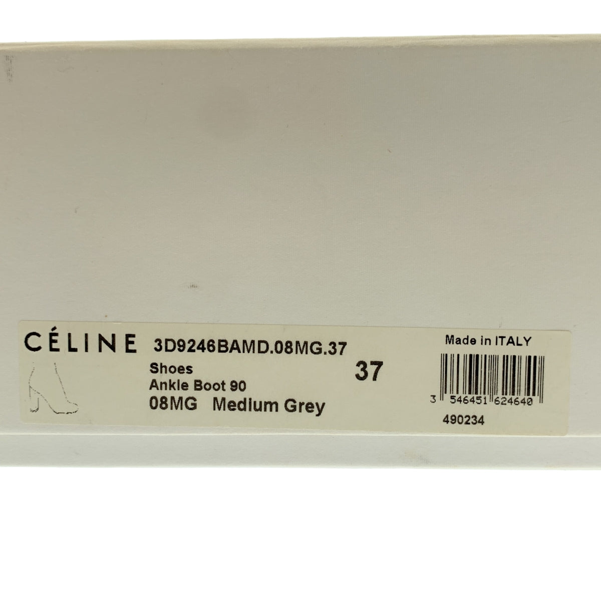 CELINE / 셀린느 | 피비기 가죽 발목 힐 부츠 | 37 | 그레이 | 여성