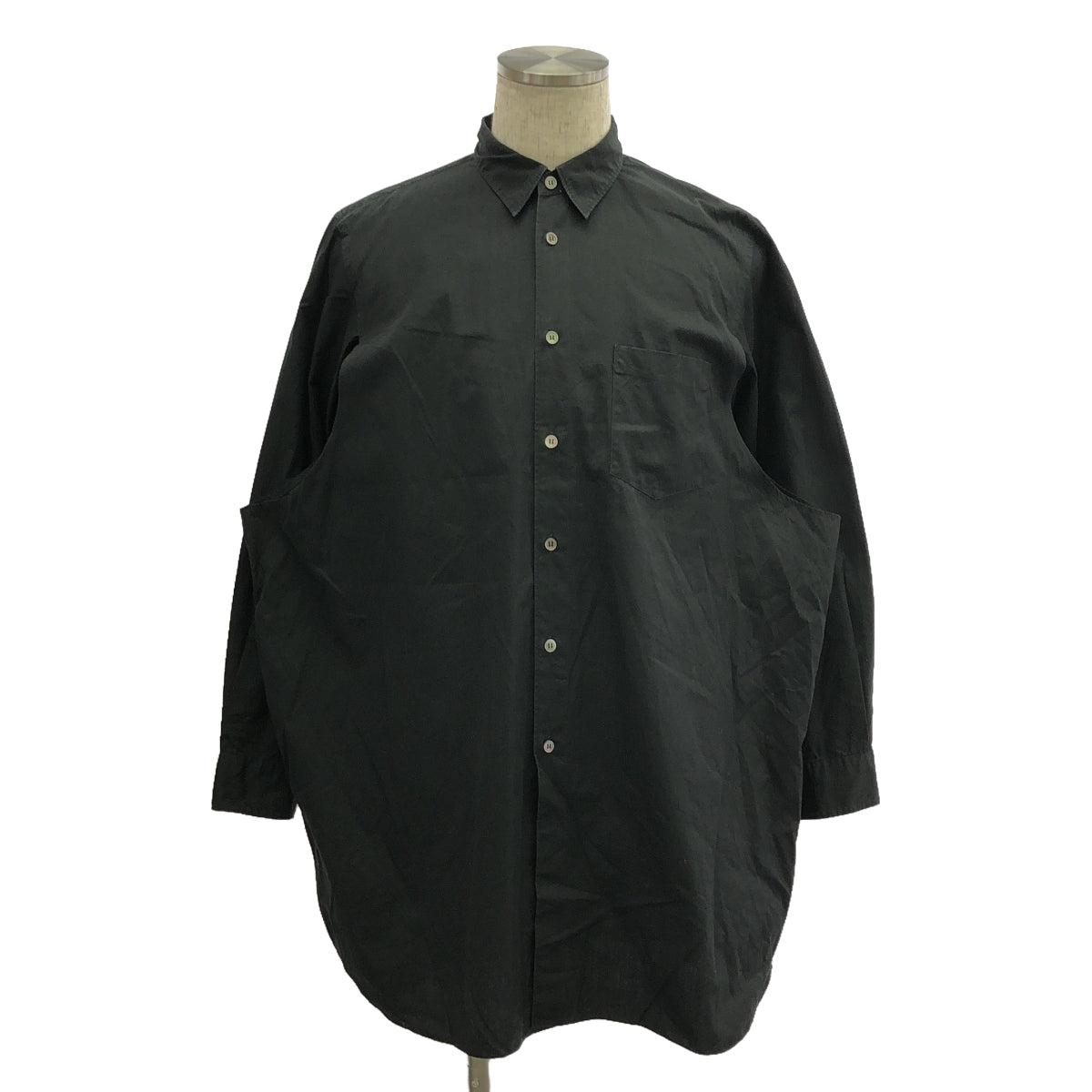 COMME des GARCONS HOMME PLUS | 2018AW | Cotton deformed cut-out overshirt | S | Black | Men's