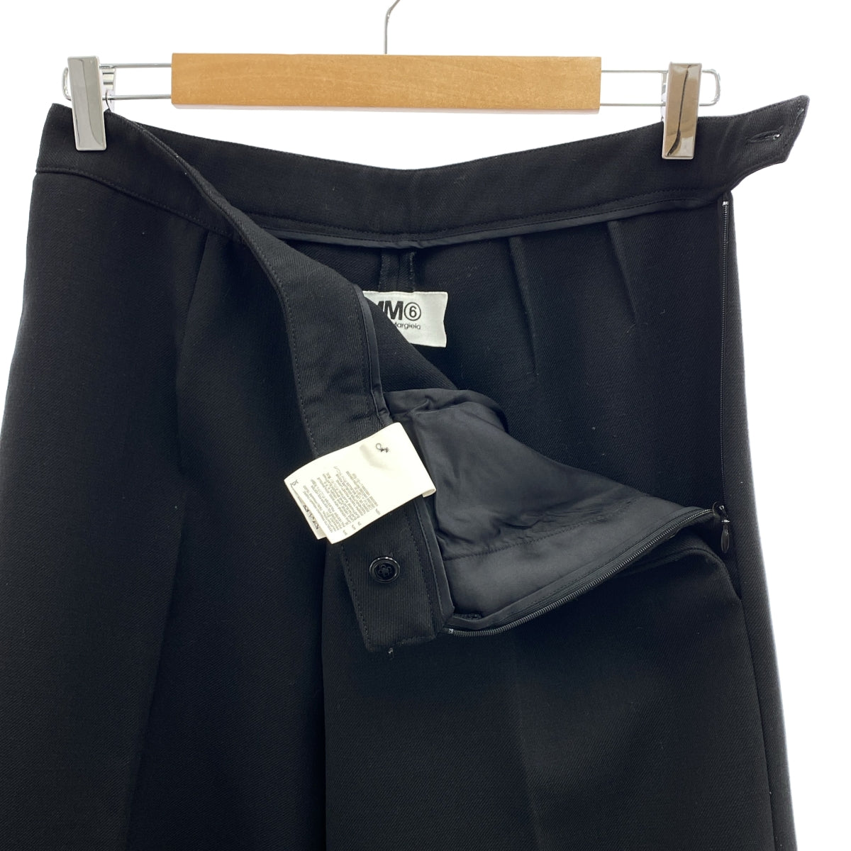MM6 Maison Margiela / 엠엠 식스 메종 마르제라 | 2018AW | 울 사이드 지퍼 롤업 와이드 팬츠 | 42 |
