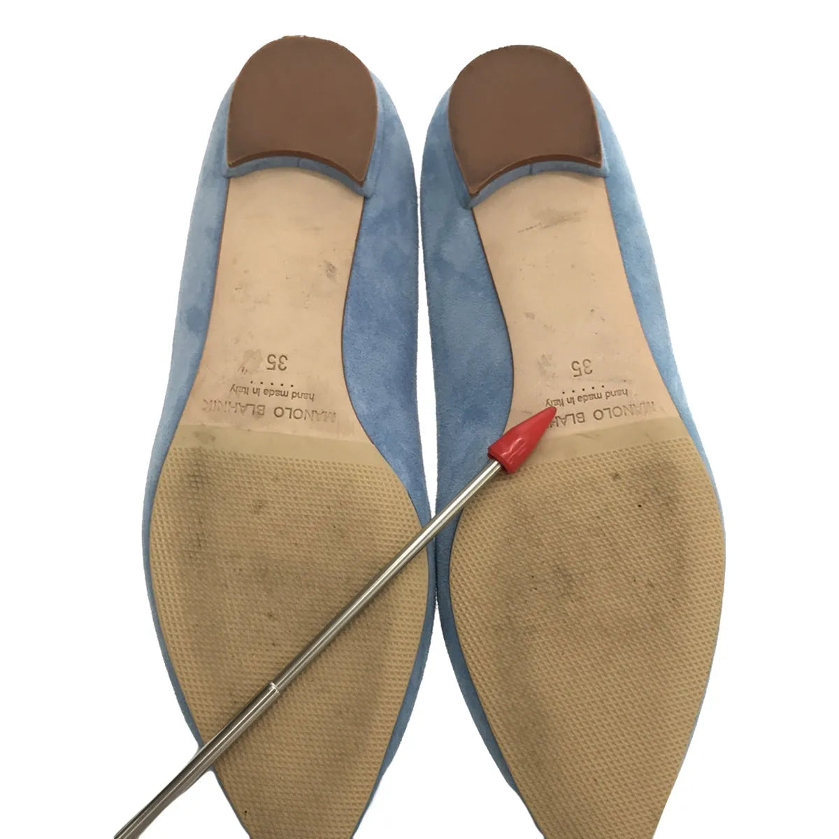 【美品】  MANOLO BLAHNIK / マノロブラニク | フラットパンプス | 35 | ブルー | レディース