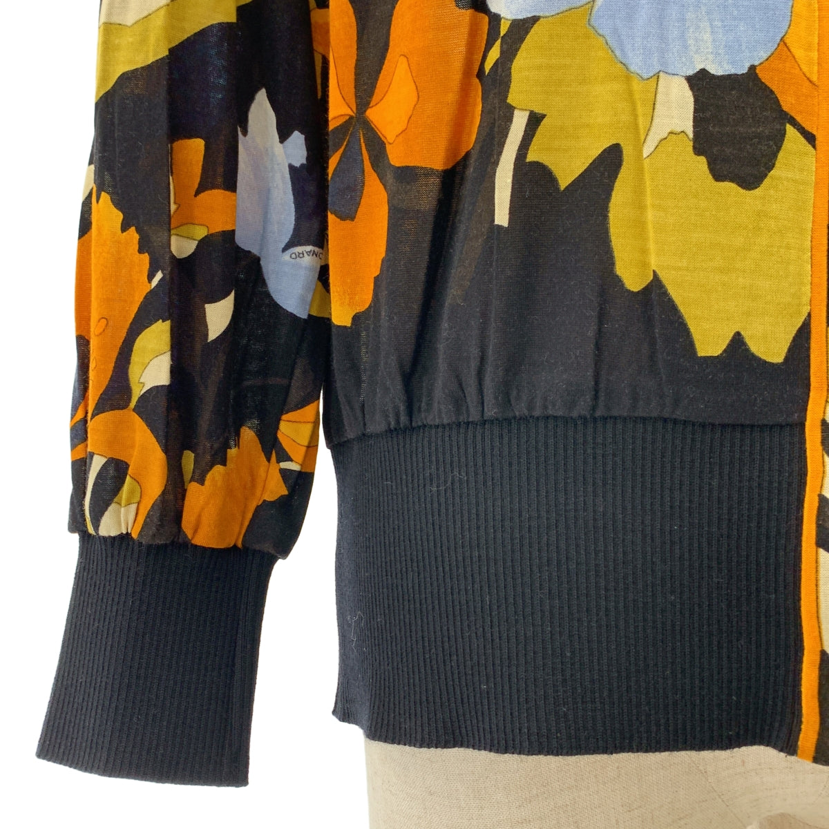 LEONARD / 레오나르 | 울 실크 총 무늬 골드 버튼 가디건 | L |