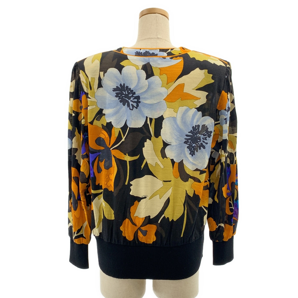 LEONARD / 레오나르 | 울 실크 총 무늬 골드 버튼 가디건 | L |