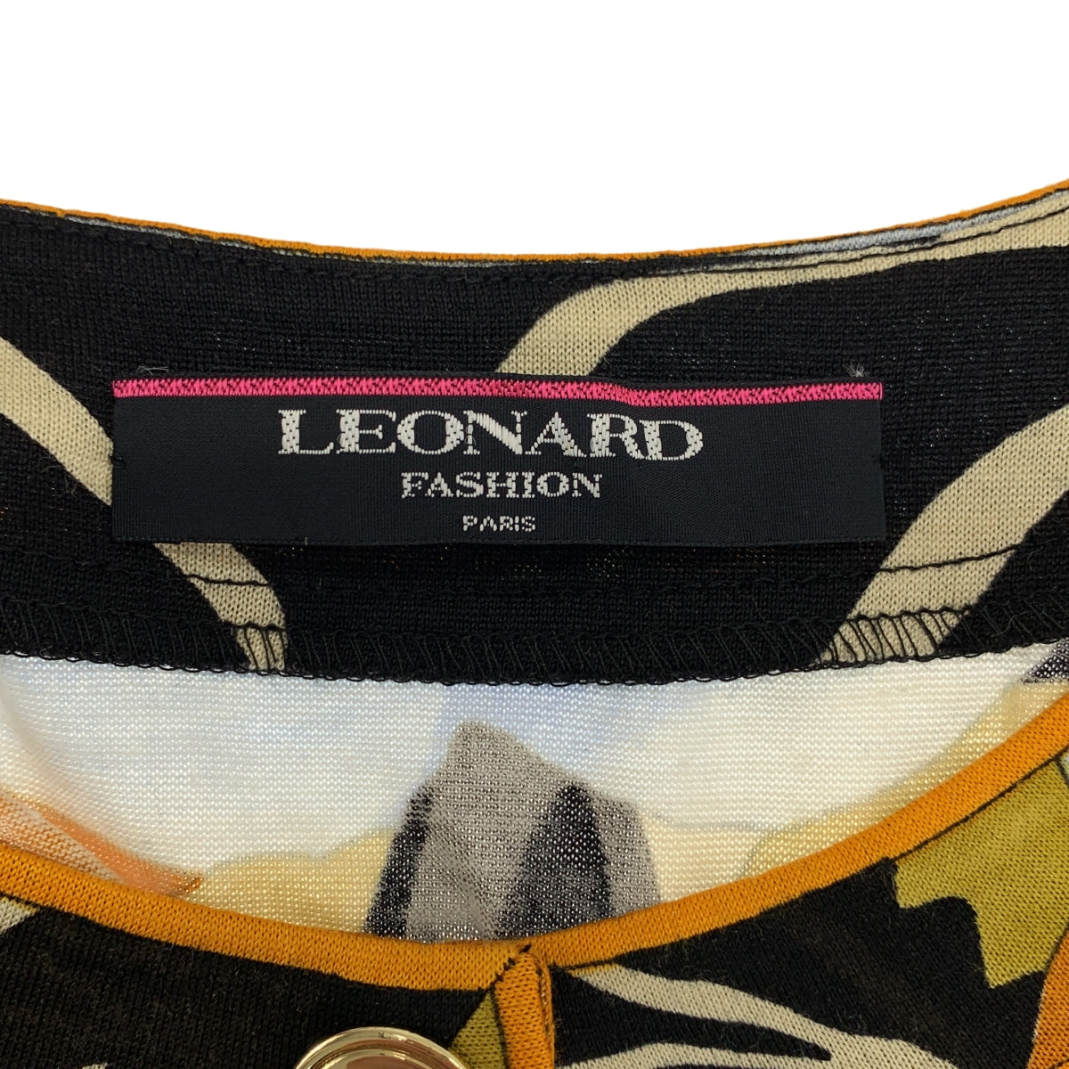 LEONARD / 레오나르 | 울 실크 총 무늬 골드 버튼 가디건 | L |