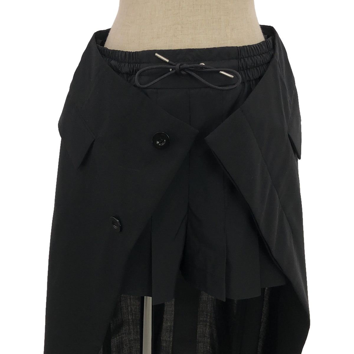 sacai / サカイ | Suiting Mix Skirt スリットロングスカート | 1 | レディース