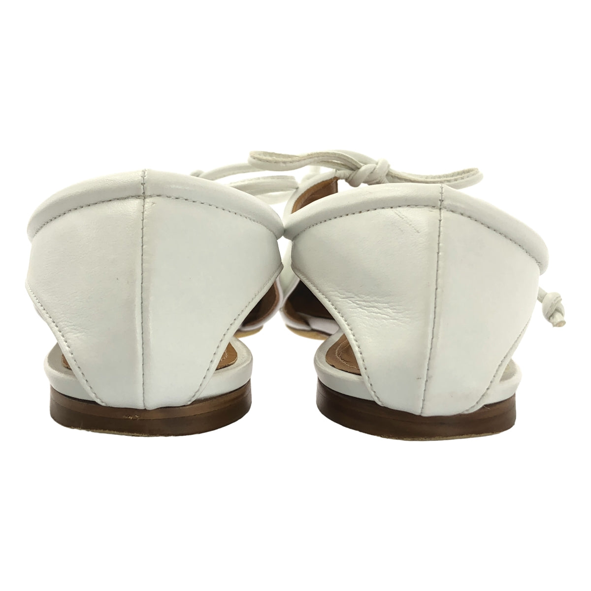 【미품】 PIPPICHIC / 피피식 | AMBER COCO 스퀘어 투 플랫 슈즈 | 36 1/2 | 화이트 | 여성