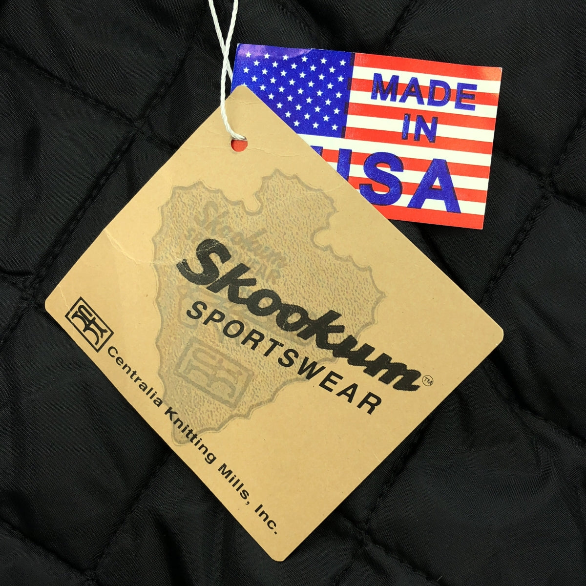 【美品】  SKOOKUM / スクーカム | AWARD JACKET ラグラン アームレザー スタジャン | 38 | グレー / ブラック | メンズ