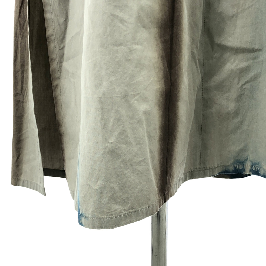 seya. / セヤ | DRESS HAND DYED コットン シルク シャツワンピース | S | グレー/ブルー | レディース