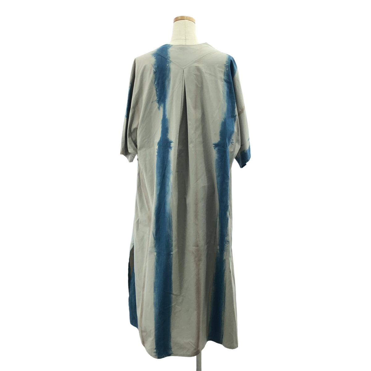 seya. / セヤ | DRESS HAND DYED コットン シルク シャツワンピース | S | グレー/ブルー | レディース