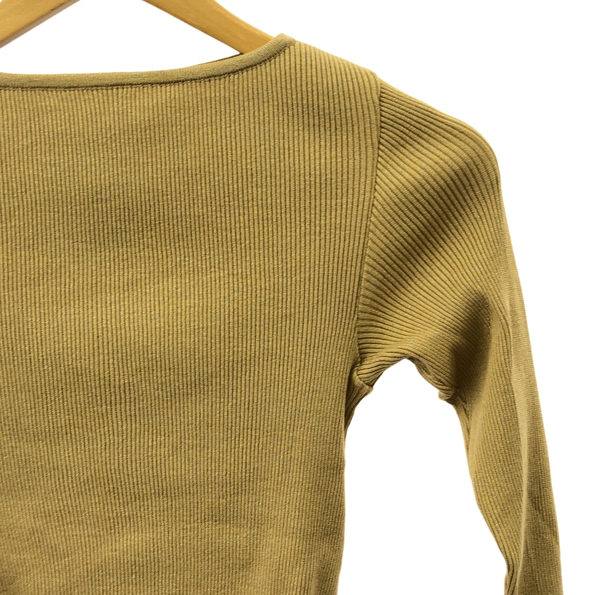 【美品】  AURALEE / オーラリー | 2023AW | × Ron Herman / RIB BOAT NECK L/S TEE カットソー | 0 | ベージュ | レディース