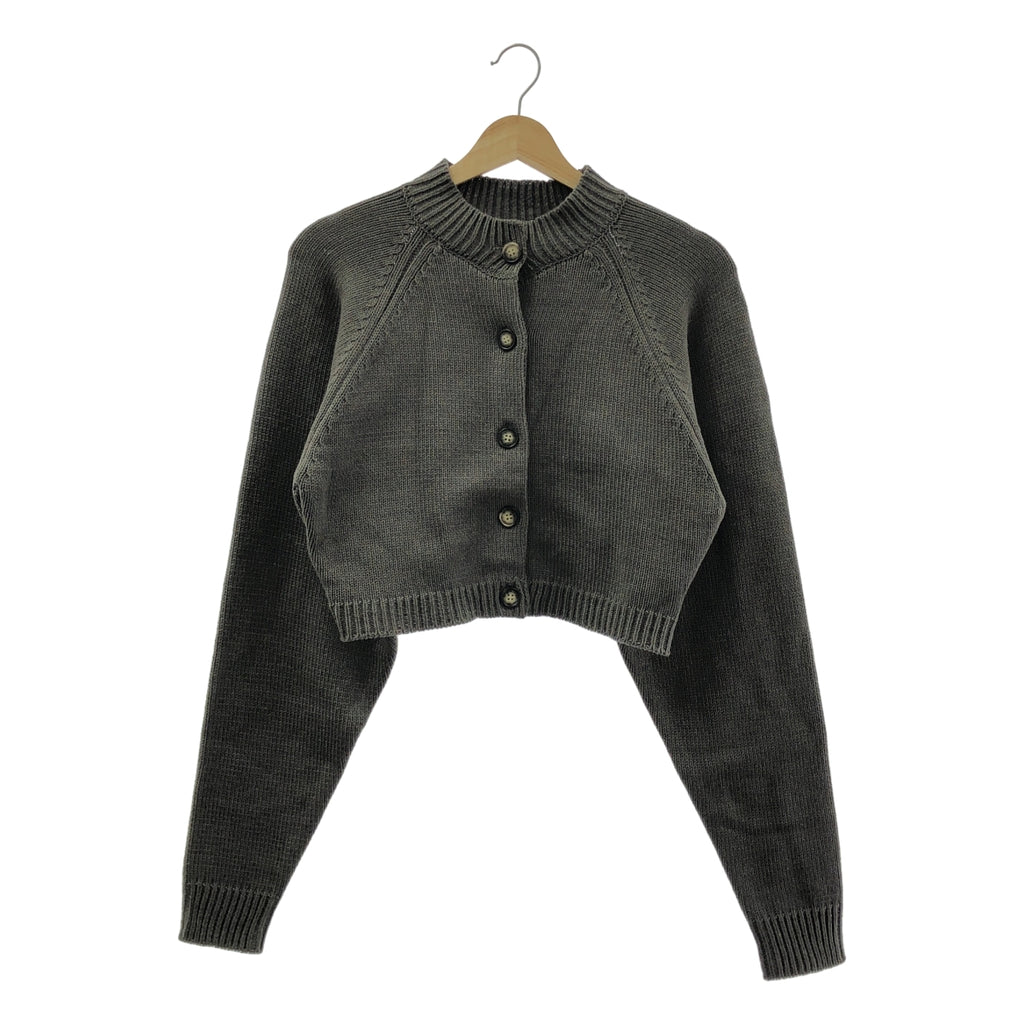 [狀況極佳] ETRO | 高領緊密針織開襟衫 | F碼 | 灰色 | 女款