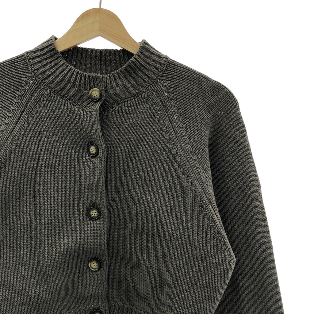 [狀況極佳] ETRO | 高領緊密針織開襟衫 | F碼 | 灰色 | 女款