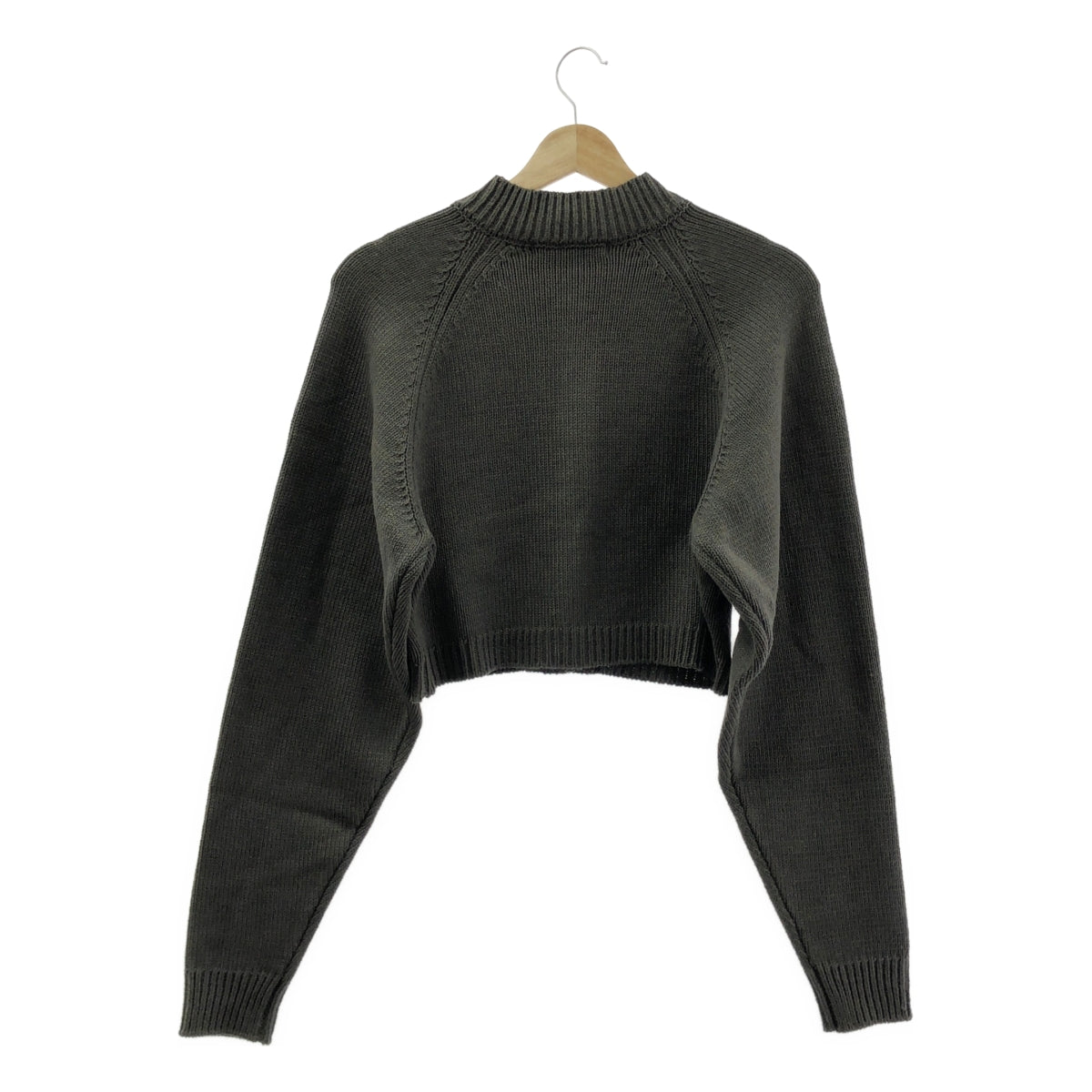 [狀況極佳] ETRO | 高領緊密針織開襟衫 | F碼 | 灰色 | 女款