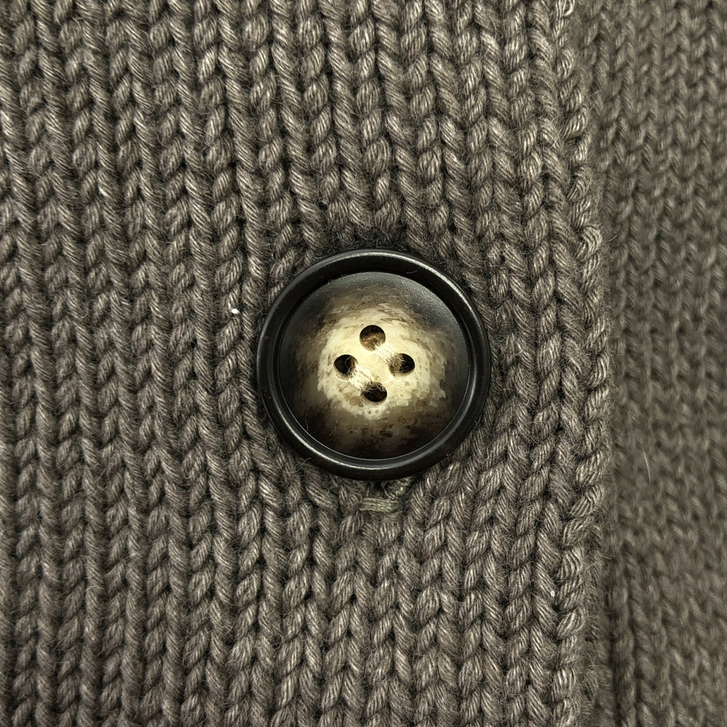 [狀況極佳] ETRO | 高領緊密針織開襟衫 | F碼 | 灰色 | 女款