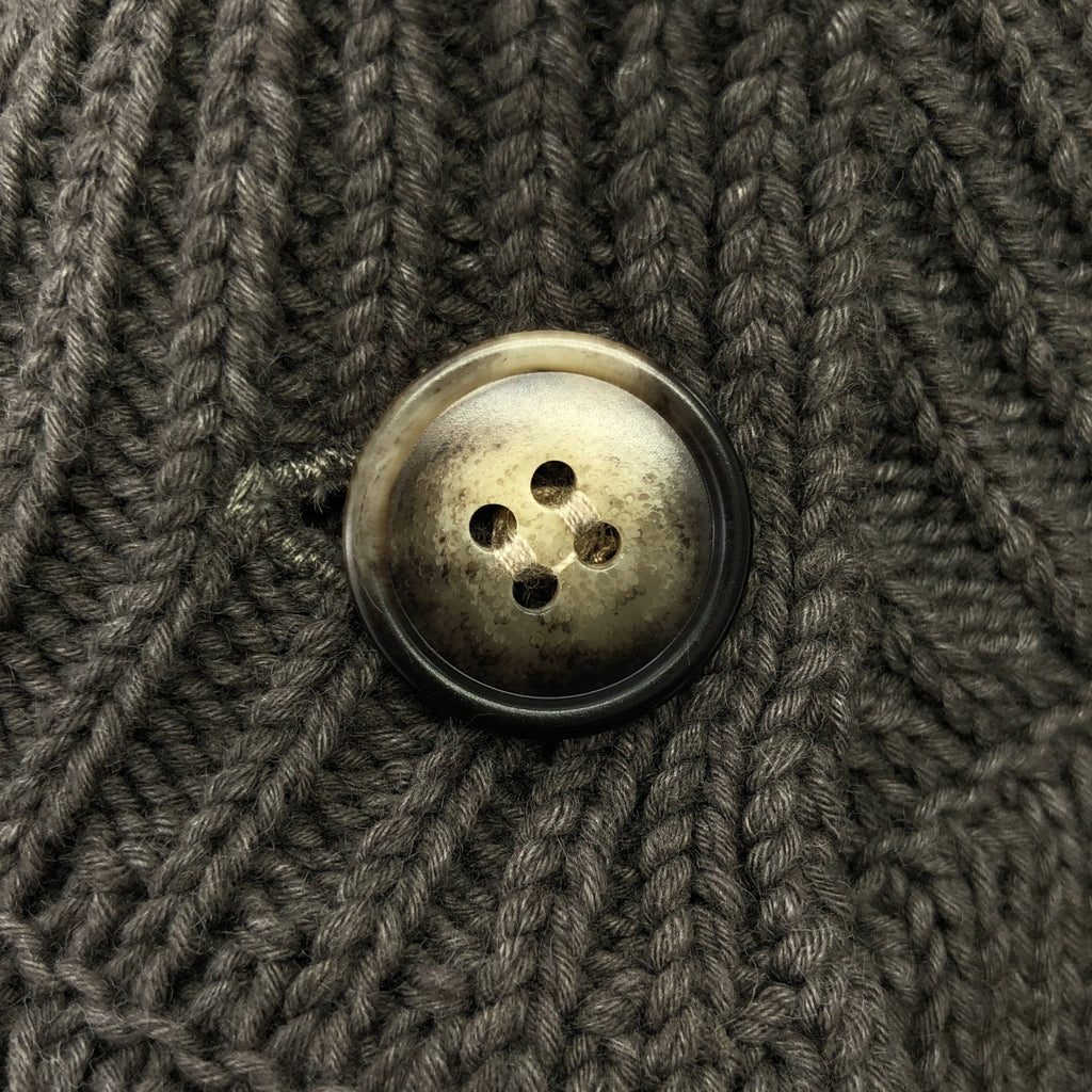 [狀況極佳] ETRO | 高領緊密針織開襟衫 | F碼 | 灰色 | 女款