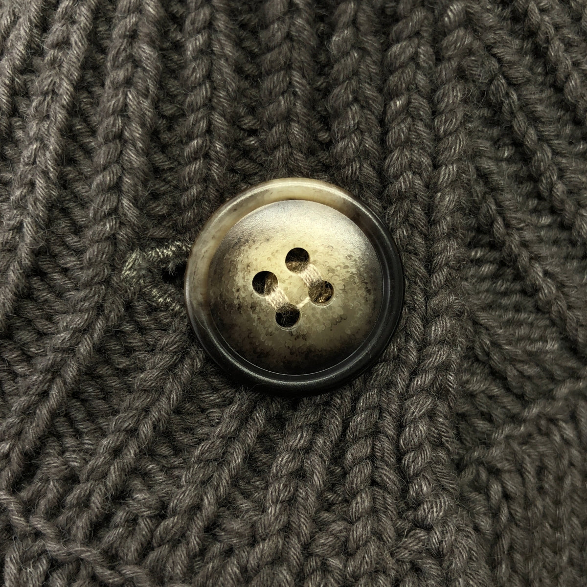 [狀況極佳] ETRO | 高領緊密針織開襟衫 | F碼 | 灰色 | 女款