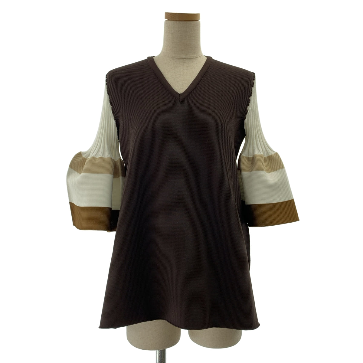 CFCL / シーエフシーエル | ベルスリーブ Vネック ブラウス | F | レディース